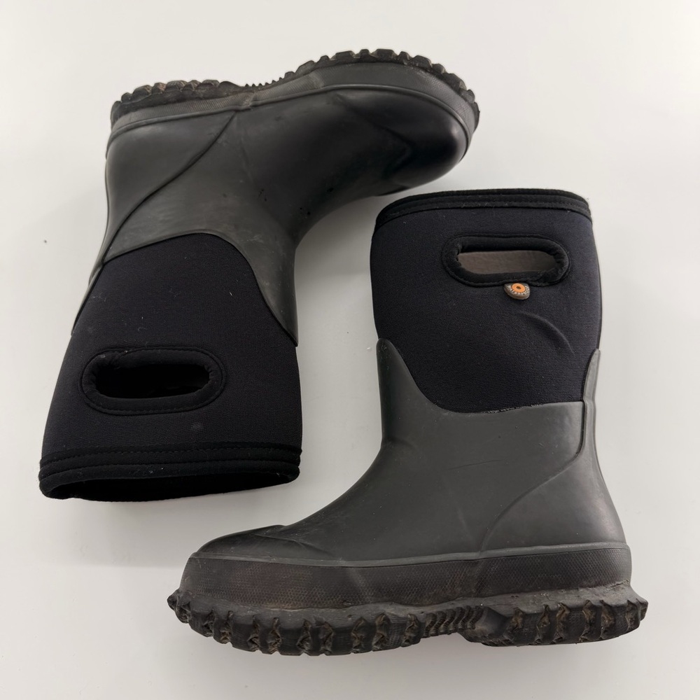 Bogs Boots Black Winter Kids Boys Snow Rain Waterproof